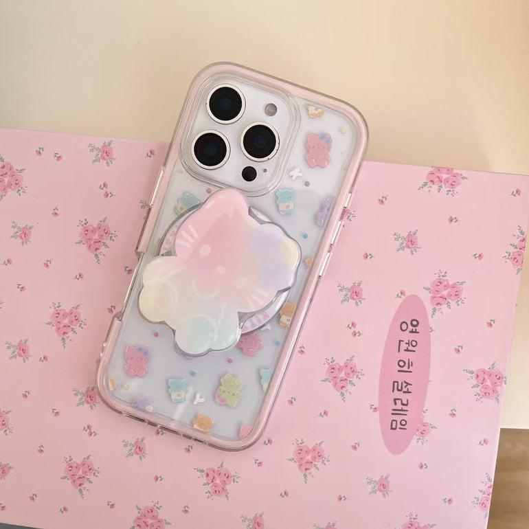 Gradient Kitty Magsafe Case For iPhone With Magsafe Holder