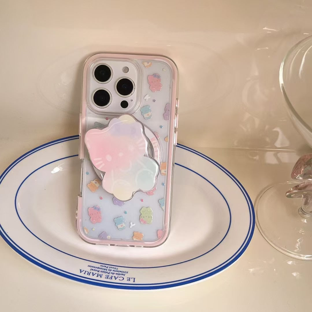 Gradient Kitty Magsafe Case For iPhone With Magsafe Holder