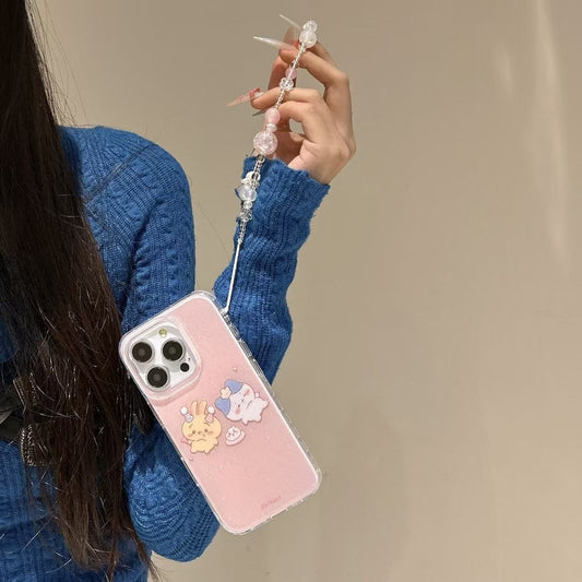 Lazy Cartoon Silicon Case For iPhone With Charm