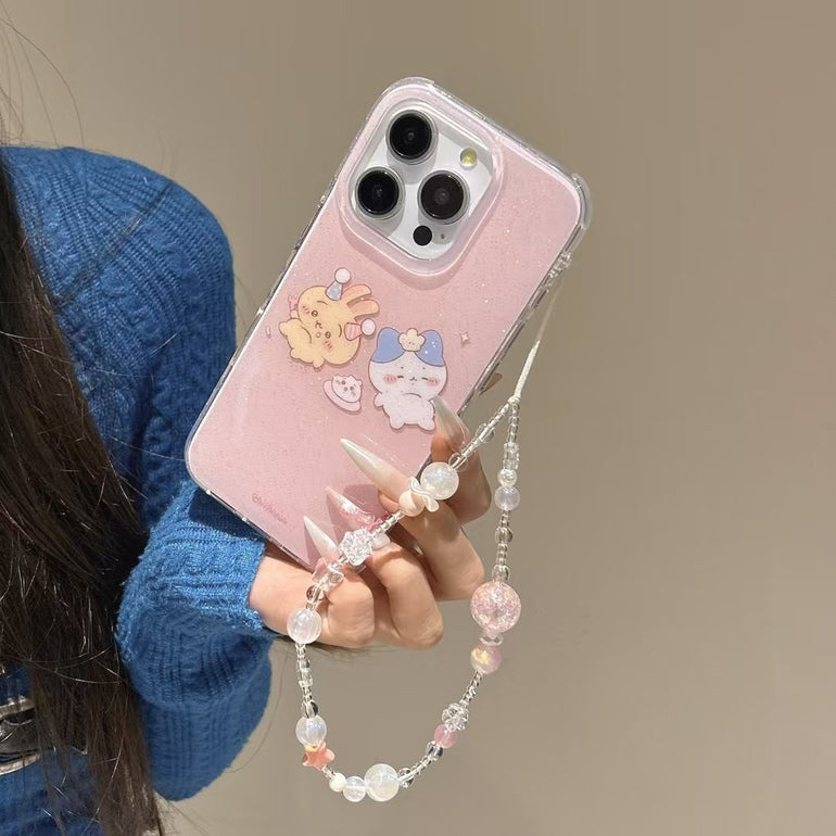Lazy Cartoon Silicon Case For iPhone With Charm