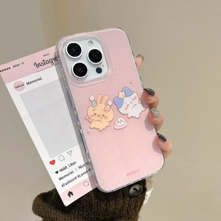 Lazy Cartoon Silicon Case For iPhone With Charm