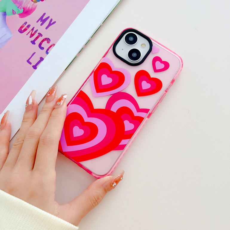 Baby Pink Heart Designer Impact Proof Case for iPhone