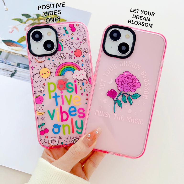 Positive Vibes Only Designer Impact Proof Case for iPhone