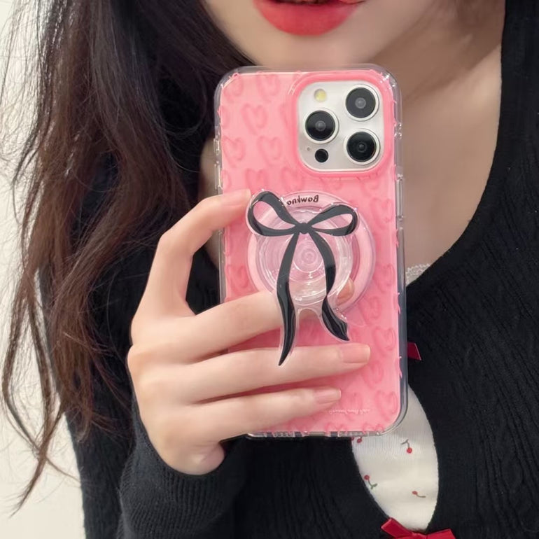 Heart Pattern Magsafe Case For iPhone With Magsafe Holder