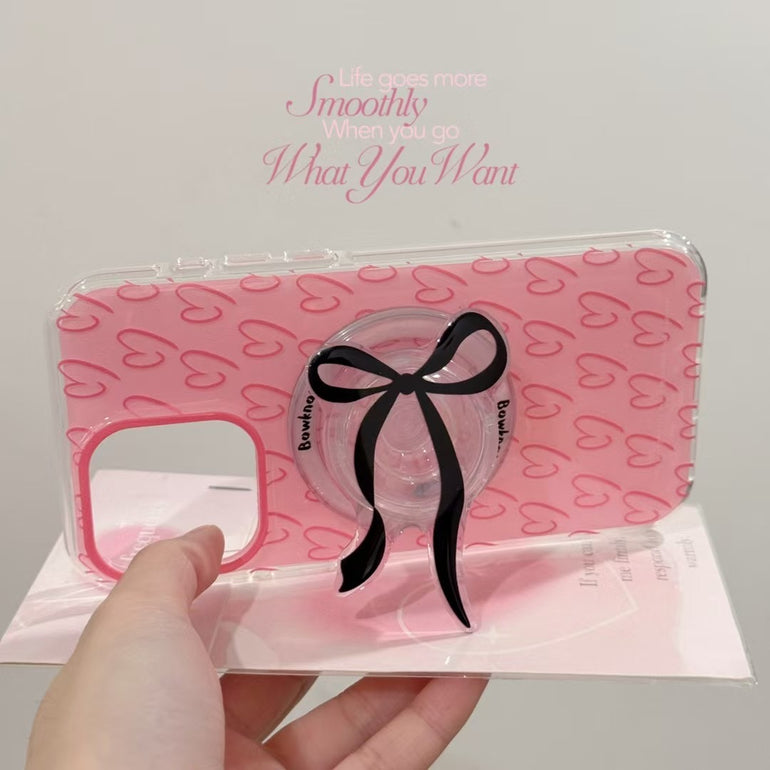 Heart Pattern Magsafe Case For iPhone With Magsafe Holder