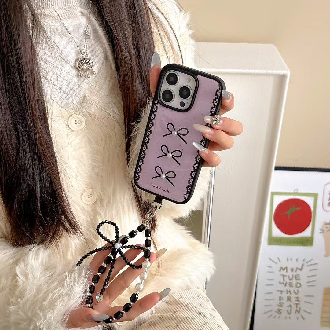 Bow Designer Case For iPhone With Bow Charm