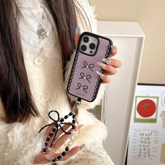 Bow Designer Case For iPhone With Bow Charm