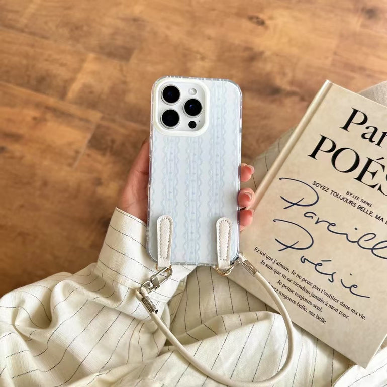 Stripes Designer Case For iPhone With Hand Bracelet