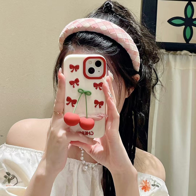 Cherry Bows Designer Case For iPhone