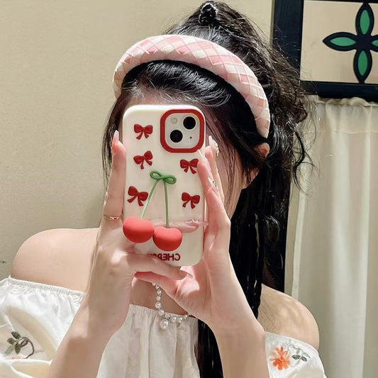 Cherry Bows Designer Case For iPhone