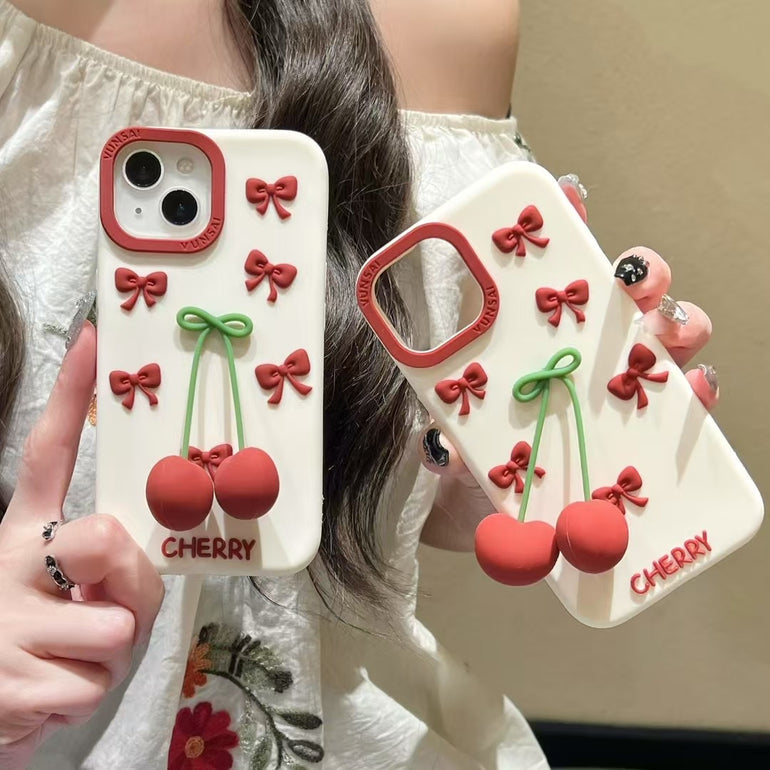 Cherry Bows Designer Case For iPhone