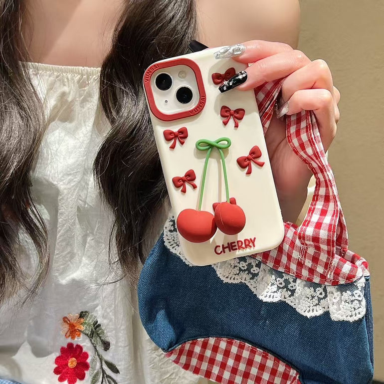 Cherry Bows Designer Case For iPhone
