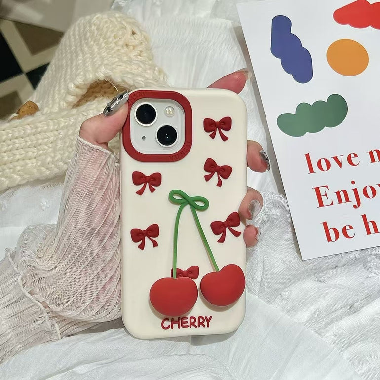 Cherry Bows Designer Case For iPhone
