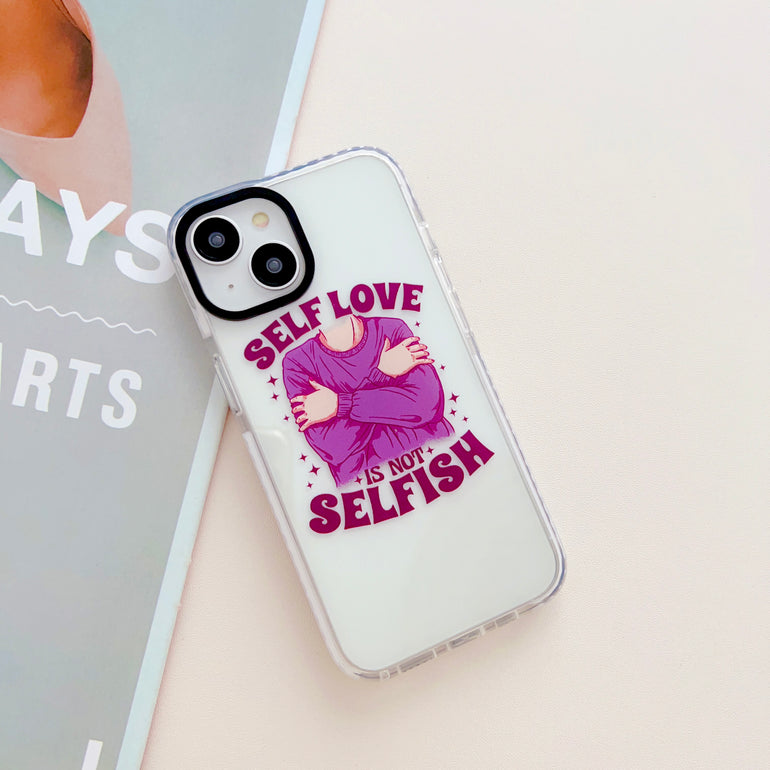 Self Love Is Not Selfish Designer Impact Proof Case for iPhone