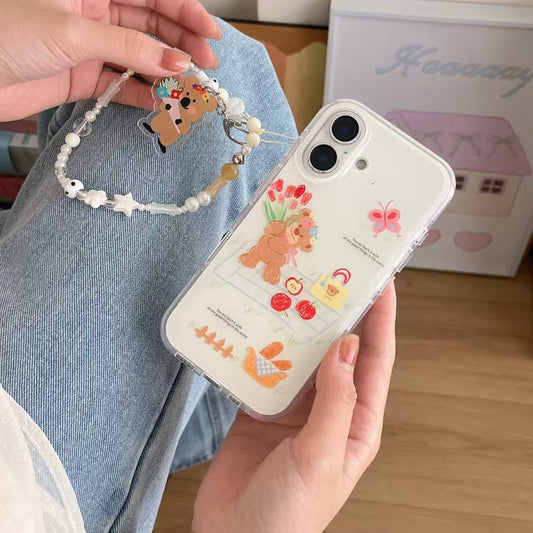 Check Silicon Case For iPhone With Charm