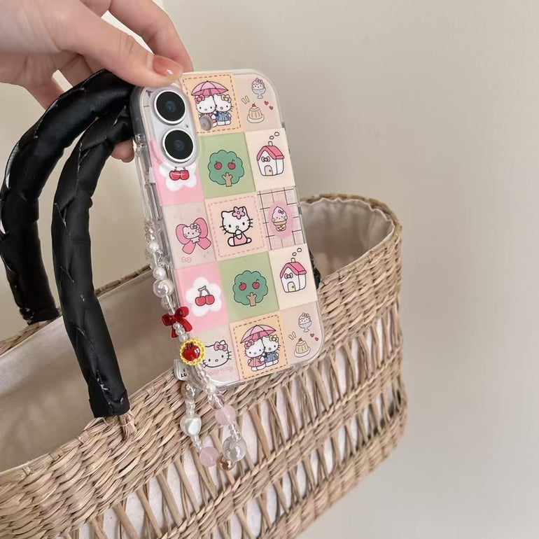 Kitty Designer Silicon Case For iPhone With Charm
