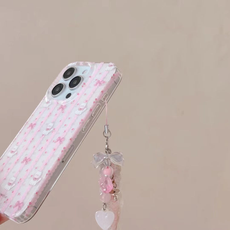 Lovely Cats Designer Case For iPhone With Charm