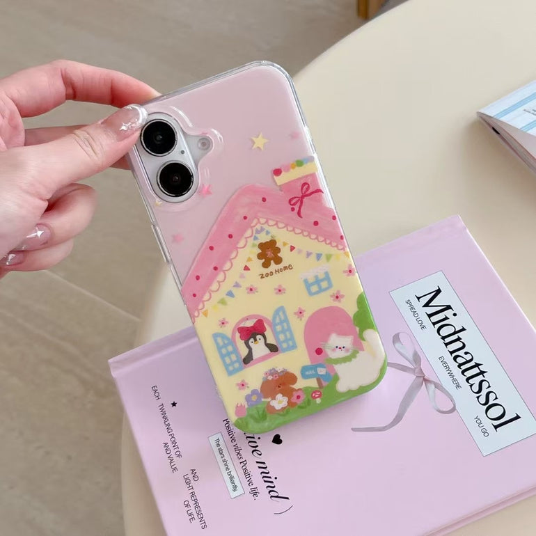 Zoo Home Silicon Case For iPhone With Charm