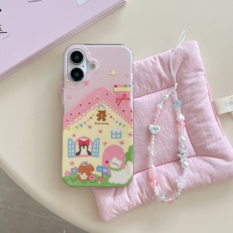 Zoo Home Silicon Case For iPhone With Charm