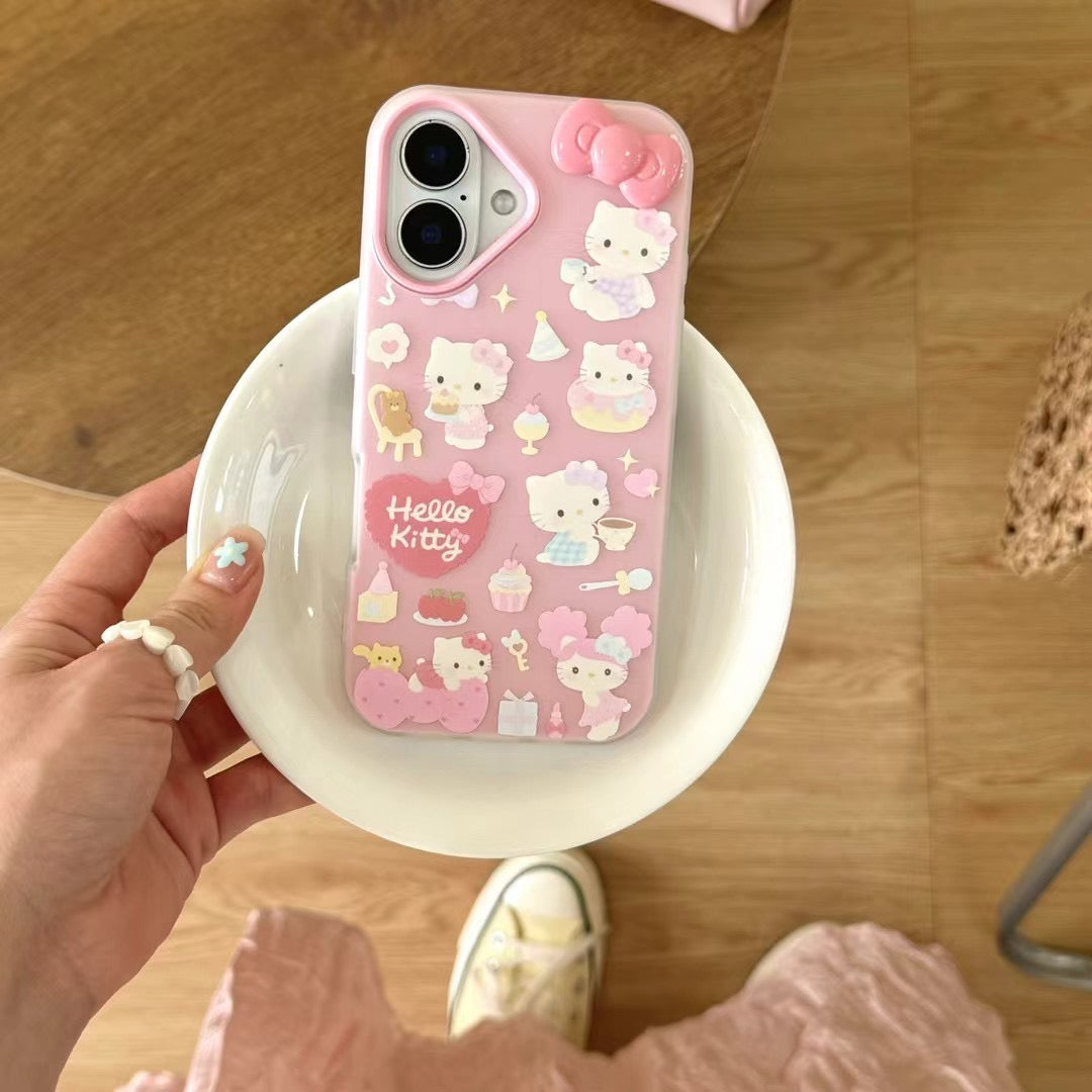 Kitty's Party Silicon Case For iPhone