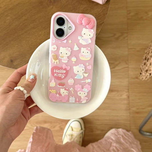 Kitty's Party Silicon Case For iPhone