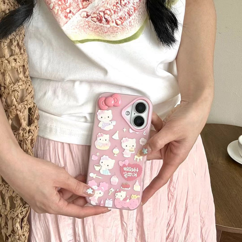 Kitty's Party Silicon Case For iPhone