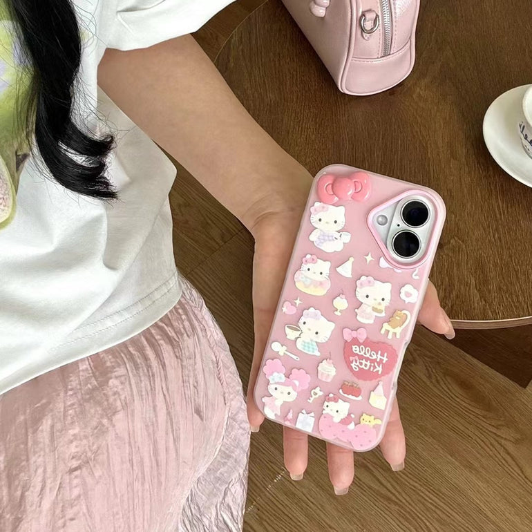Kitty's Party Silicon Case For iPhone