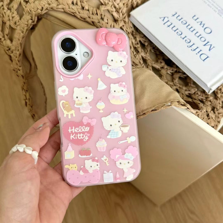 Kitty's Party Silicon Case For iPhone