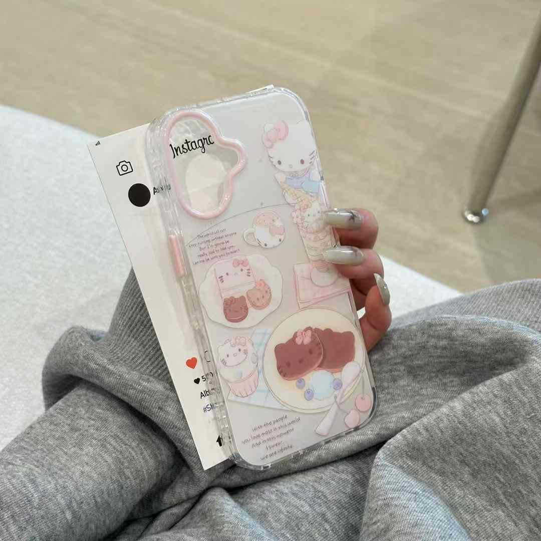 Cute Kitty Silicon Designer iPhone Case With Charm