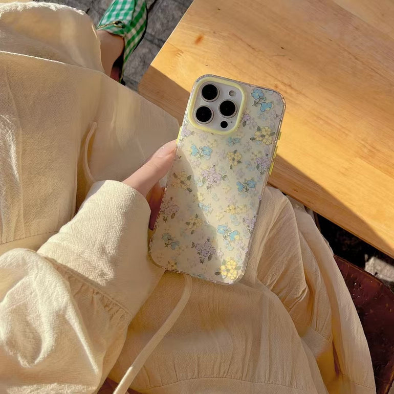 Floral Designer Case For iPhone With Charm
