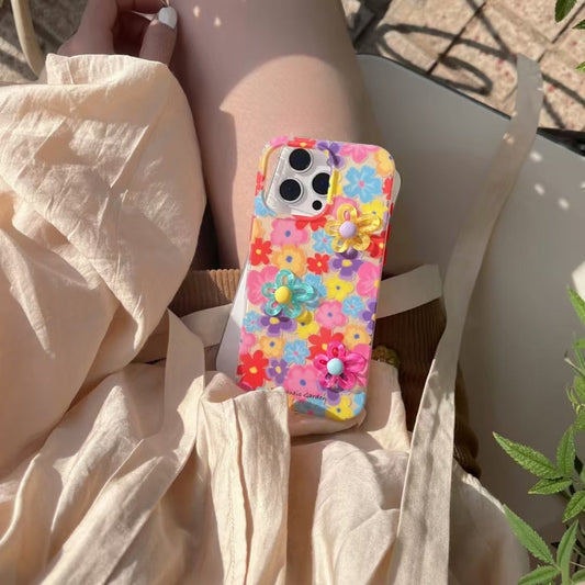 Daisy Pattern Silicon Case For iPhone