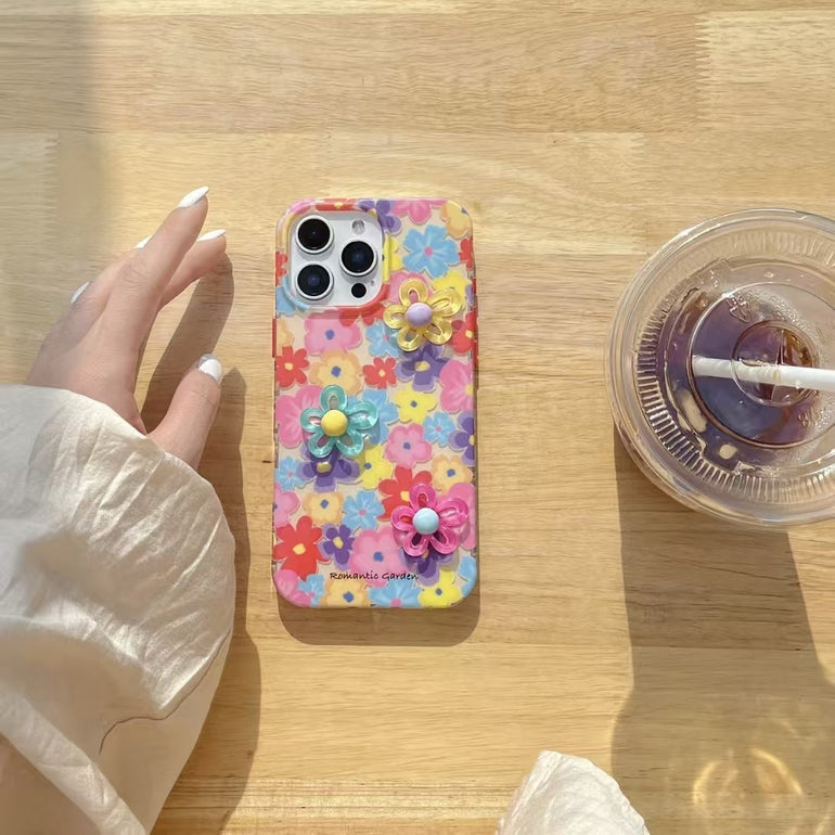 Daisy Pattern Silicon Case For iPhone