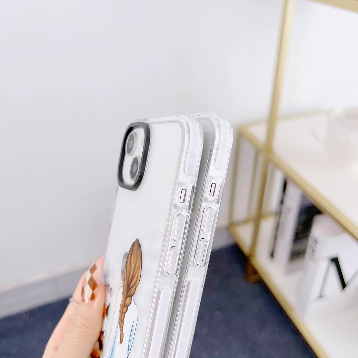 iPhone Impact Proof Customised Silicon Case ( Girl With A Cat )