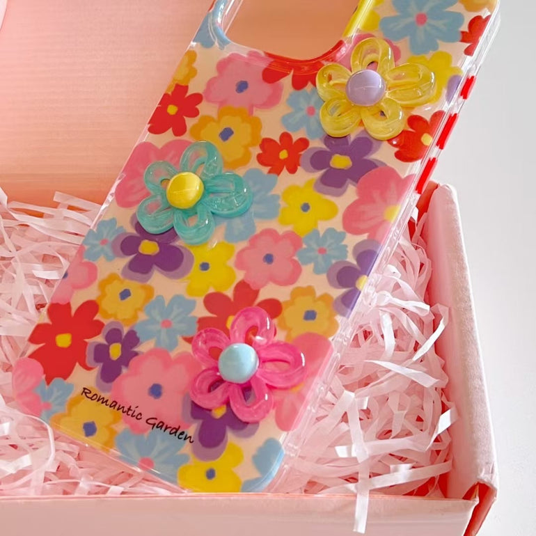 Daisy Pattern Silicon Case For iPhone