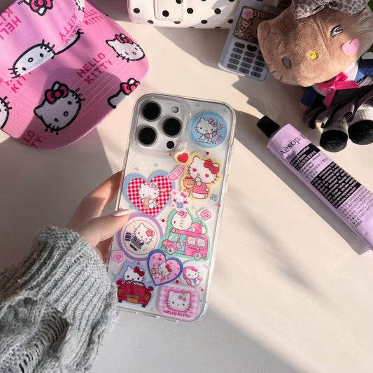 Kitty In Love Silicon Case For iPhone