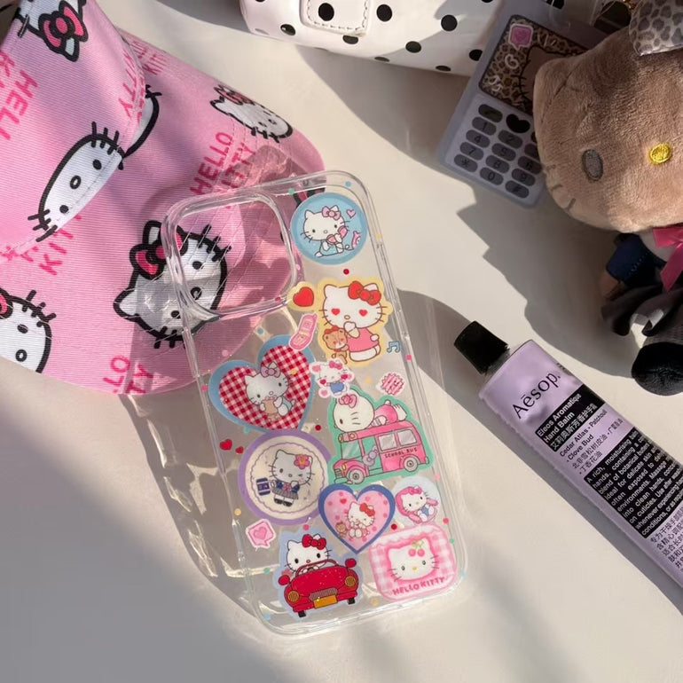 Kitty In Love Silicon Case For iPhone