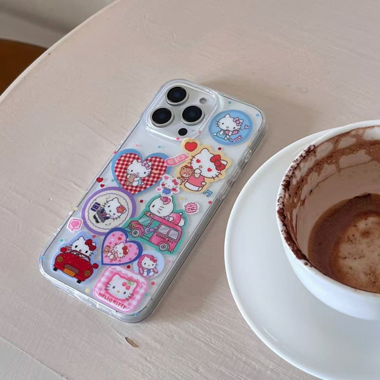 Kitty In Love Silicon Case For iPhone