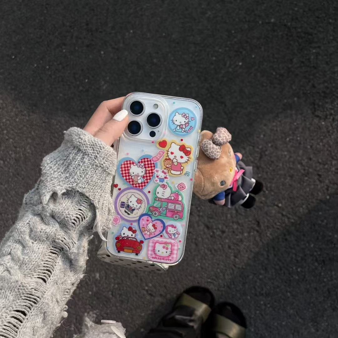 Kitty In Love Silicon Case For iPhone