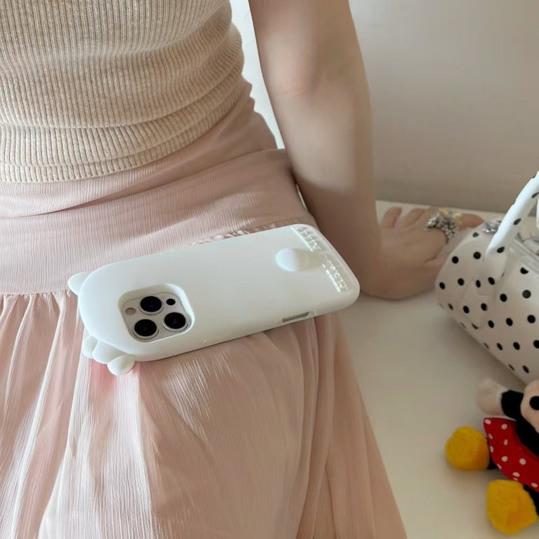 3D Kitty Silicon Case For iPhone