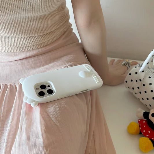 3D Kitty Silicon Case For iPhone