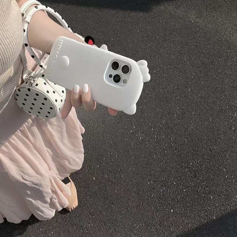 3D Kitty Silicon Case For iPhone