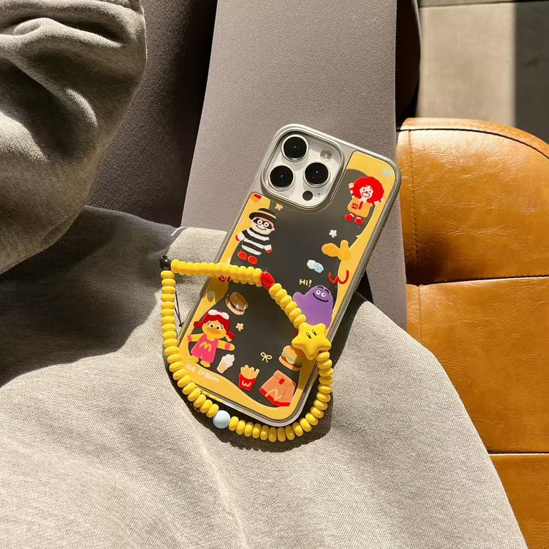 Cute Cartoon Mirror Designer Case For iPhone With Holder