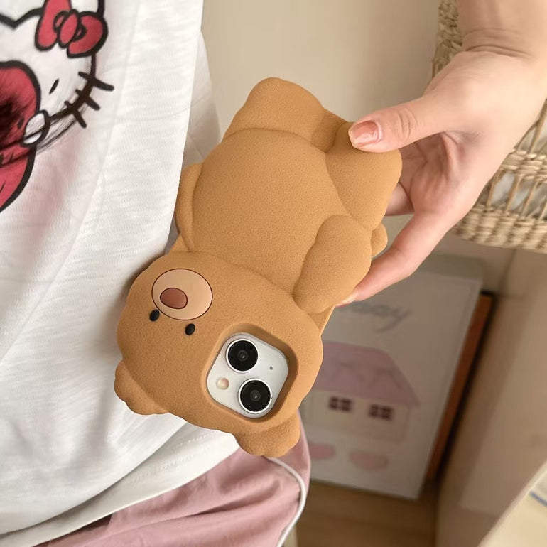 3D Bear Silicon Case For iPhone