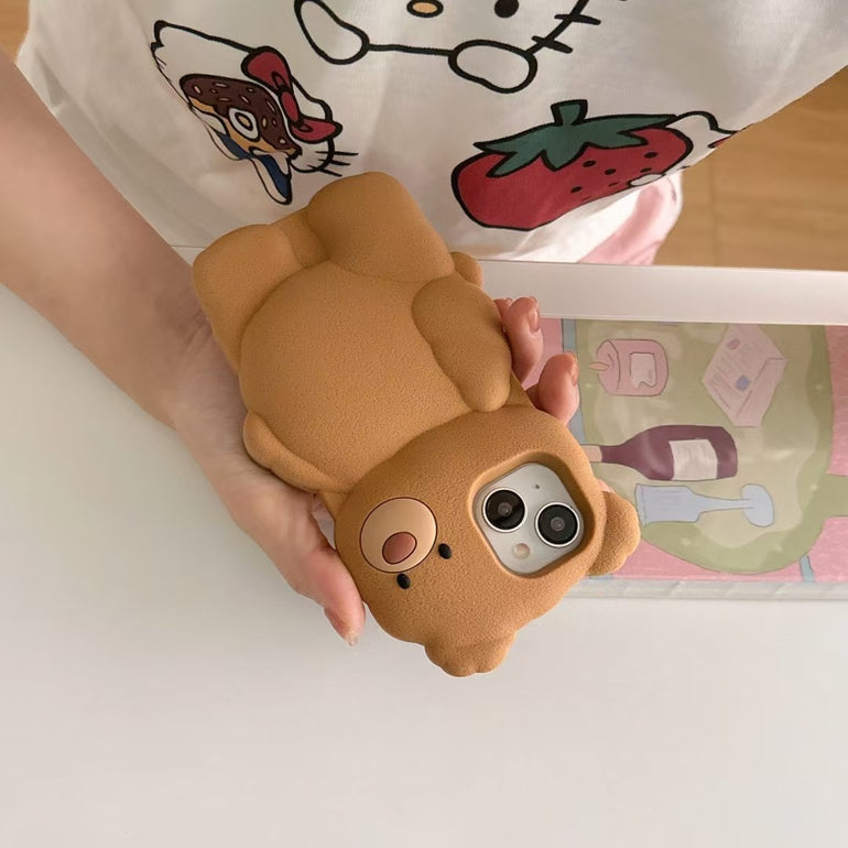 3D Bear Silicon Case For iPhone
