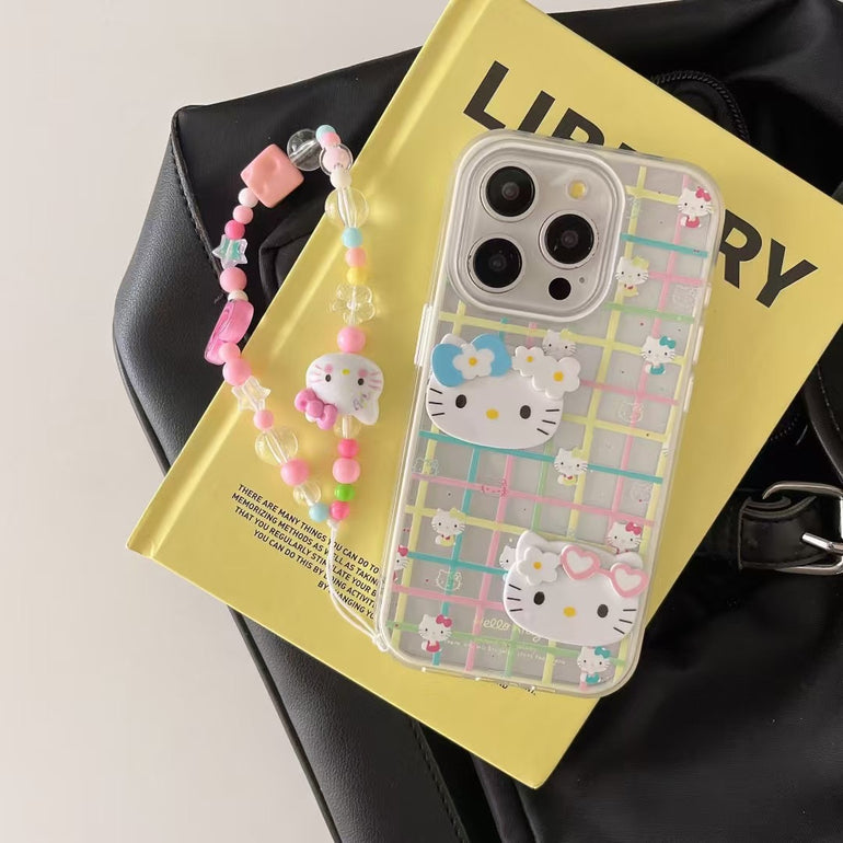 Check Silicon Case For iPhone With Charm