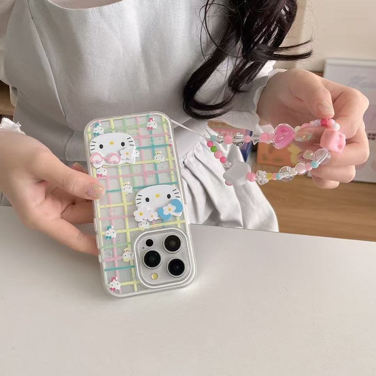 Check Silicon Case For iPhone With Charm