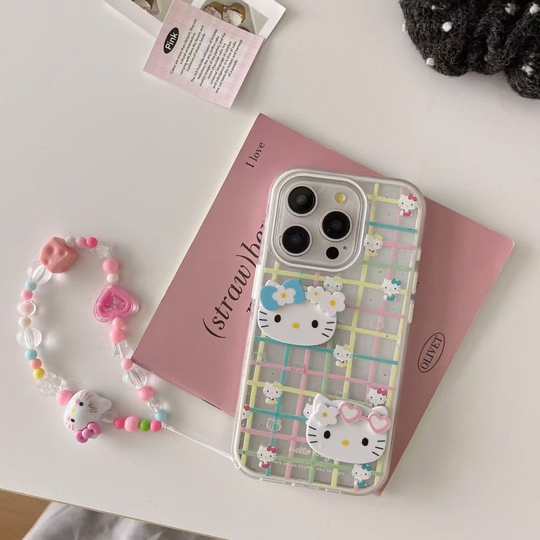 Check Silicon Case For iPhone With Charm