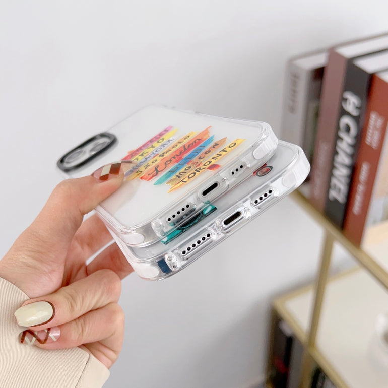 iPhone Impact Proof Silicon Case ( Travel Icons )