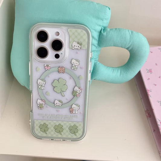 Kitty Pattern Designer Magsafe Case For iPhone With Magsafe Holder
