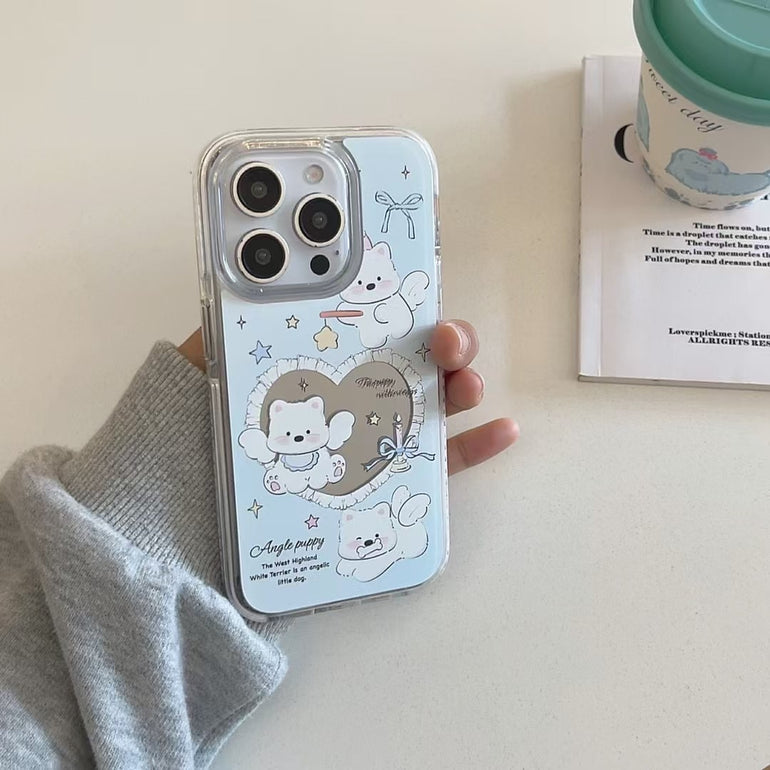 Angel Puppy Mirror Case For iPhone